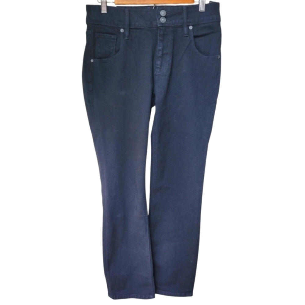 Hudson Jeans Double Button Straight Leg Black Size 6/28 NWT